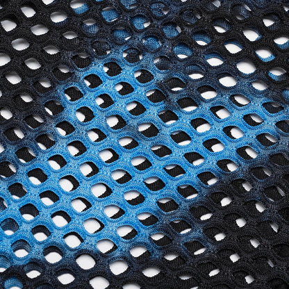 Black and Blue Punk Tie-dyed Mesh Long Sleeve T-shirt