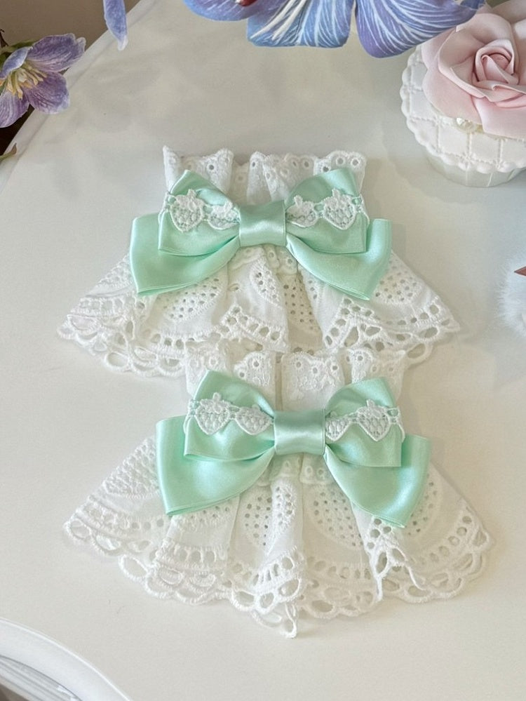 8 Color Options Strawberry Design Bowknot Wrist Cuffs