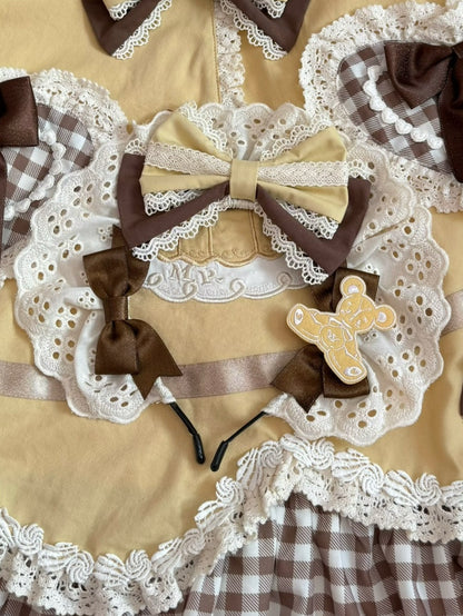 3 Color Options Bowknot Details Lace Trim KC