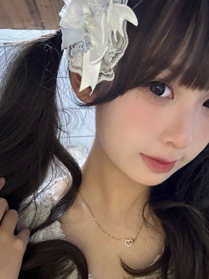 Halloween Demon Wings Gothic Cross Bowknot Hairclip/Brooch Black/White/Red/Orange