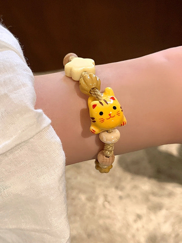 3 Color Options Cat And Star Decorated Bracelet