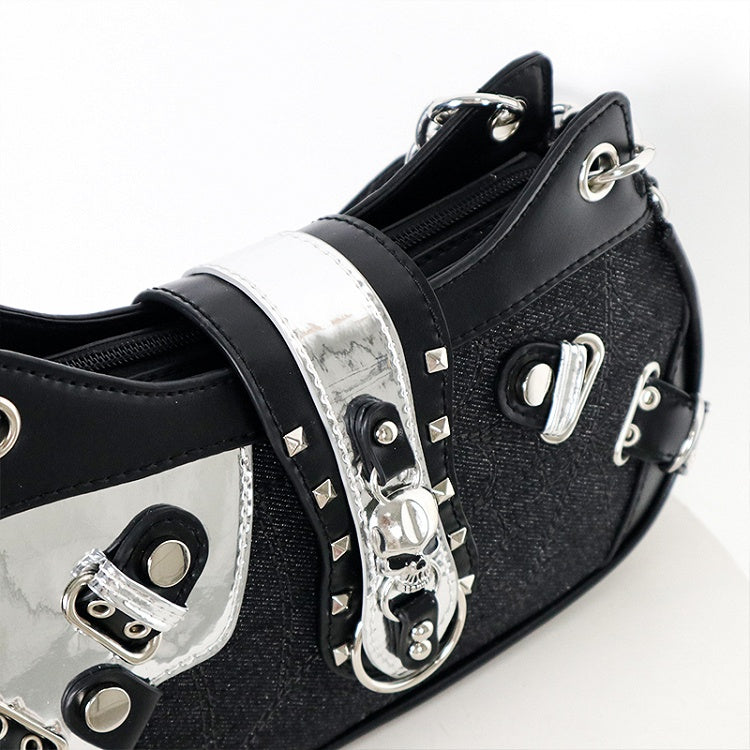 Black Skeleton Kitty Ita Bag