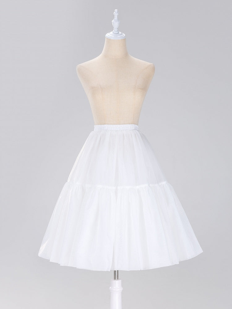 White 60cm Three Layers A-line Petticoat