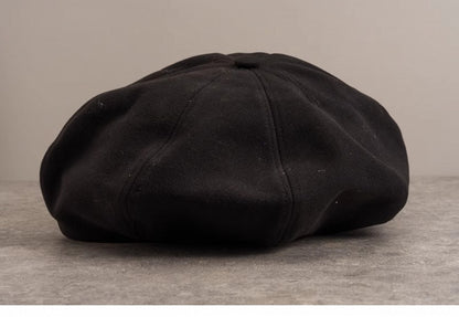 Cross Charm Black Gothic Beret