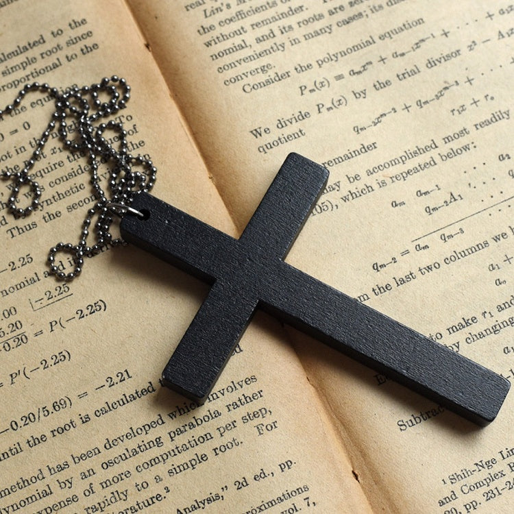 White/Black/Red/Pink Gothic Cross Pendant Necklace