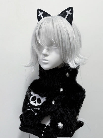 Black Punk Cat Ears Design KC