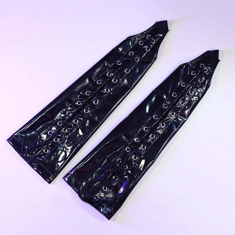 Black/Red Cyberpunk Lace-up Details Sleeves