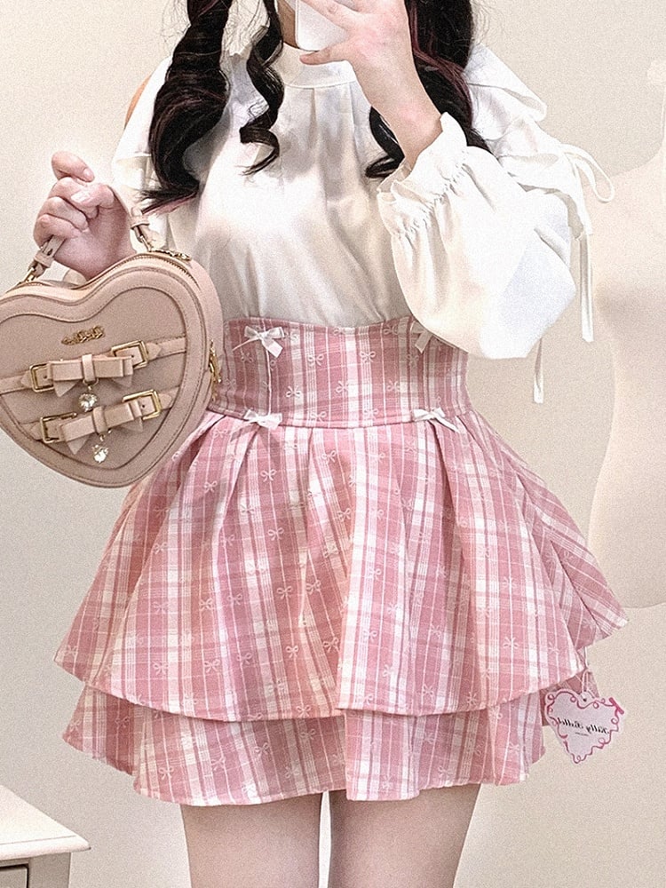 Sweet & Edgy Plaid Tiered Skirt: Jirai Kei High-Waist in 3 Colors