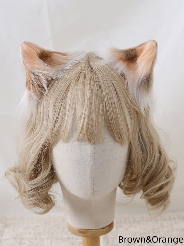 8 Colors Cute Lolita Faux Fur Kitten Ear KC