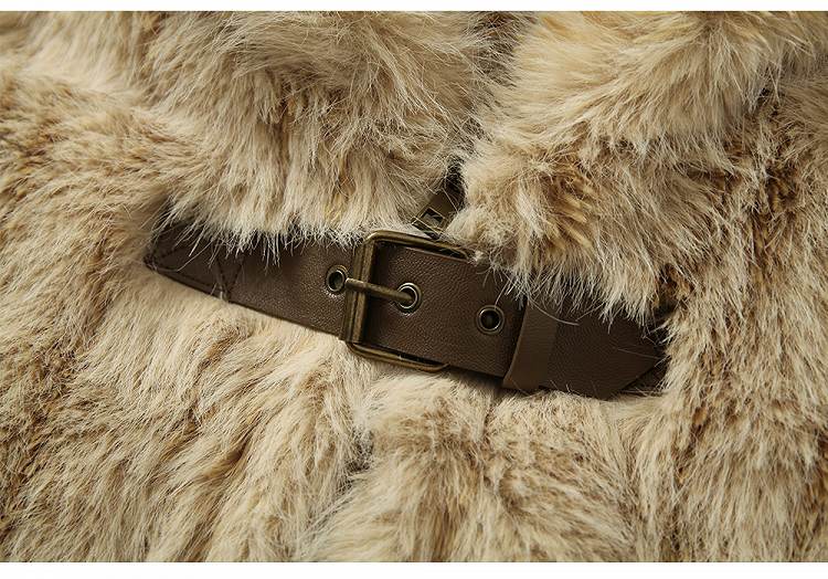 Yellow Shaggy Coat with Adorable Bunny Ear Design