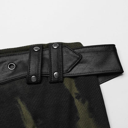 Black and Green Sexy Printed Tube Top