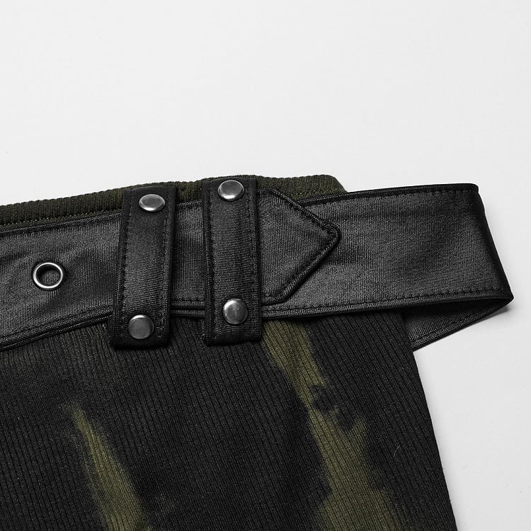 Black and Green Sexy Printed Tube Top