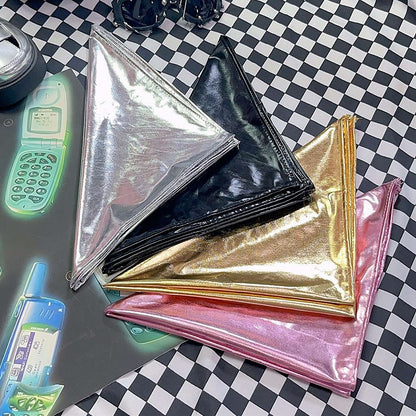 Silver/Pink/Gold/Polished Black Headscarf