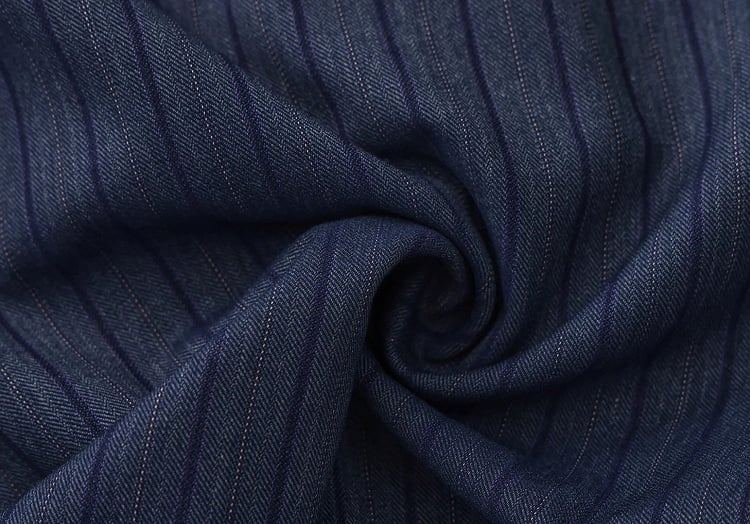 Striped Fabric Dark Blue Ouji Lolita Pants