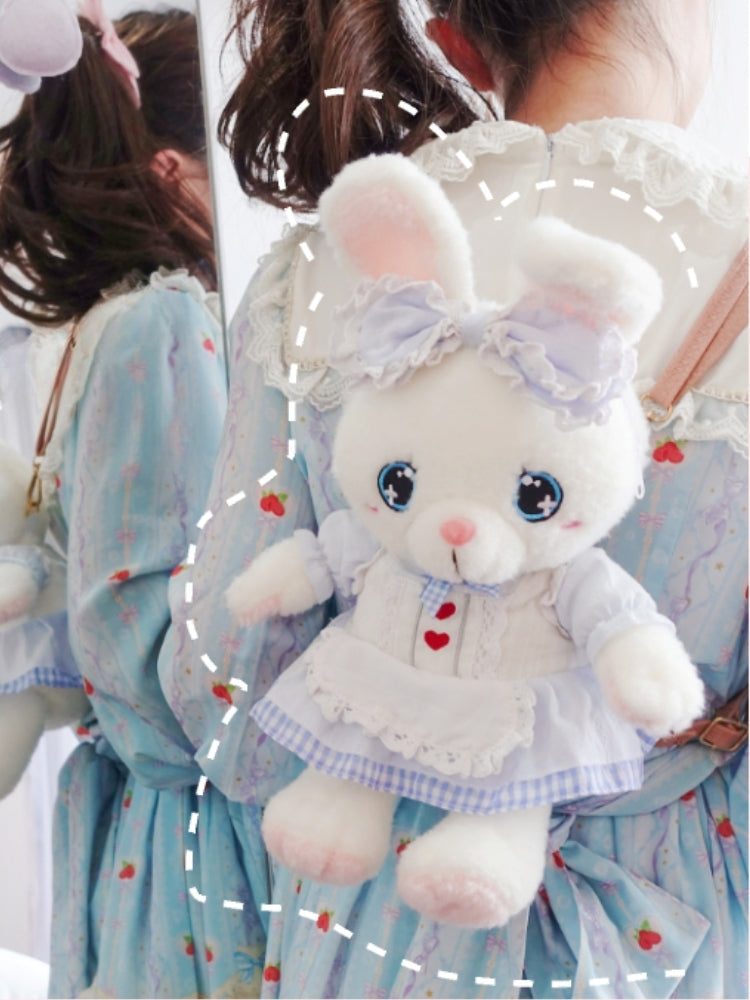 Puff Bunny Plush Crossbody / Backpack Bag