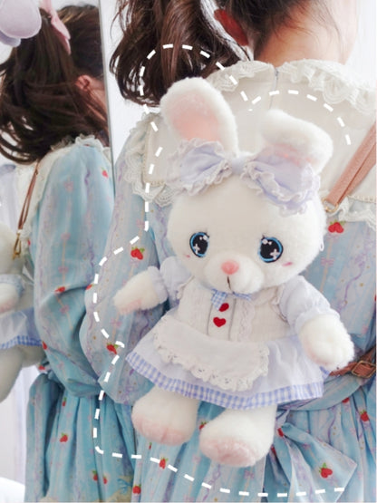 Puff Bunny Plush Crossbody / Backpack Bag