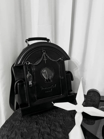 Gothic Black Gravestone-Shaped Ita Backpack