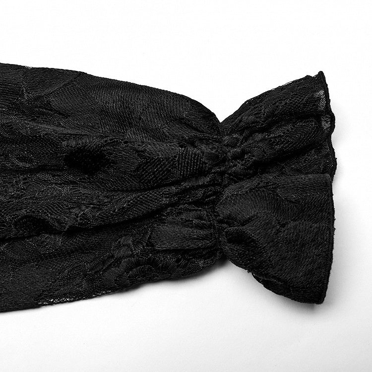 Black Goth Men's Floral Shirt