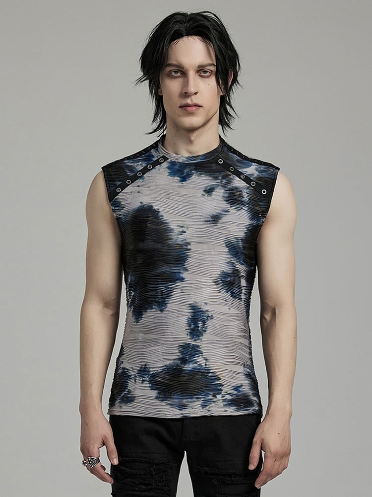 Black and Blue Cyber Tank Top