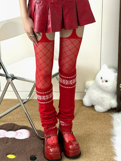 5 Color Options Gyaru Fashion Diamond Pattern Suspender Stockings