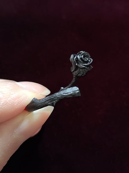 Gothic Black Punk Rock Rosette Adjustable Ring