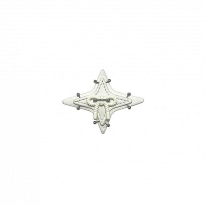 Black/White Star-shaped Punk PU Hairclip