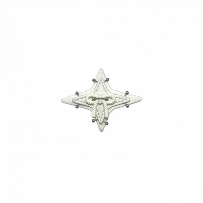 Black/White Star-shaped Punk PU Hairclip