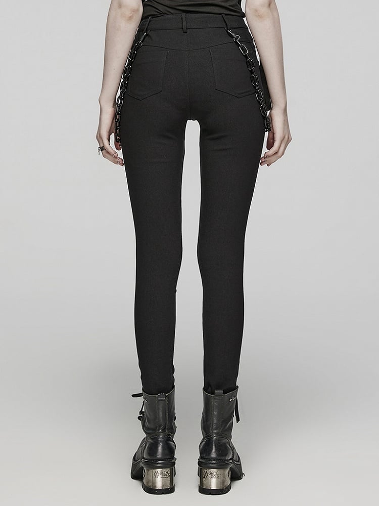 Black Punk 3D Pocket Trousers
