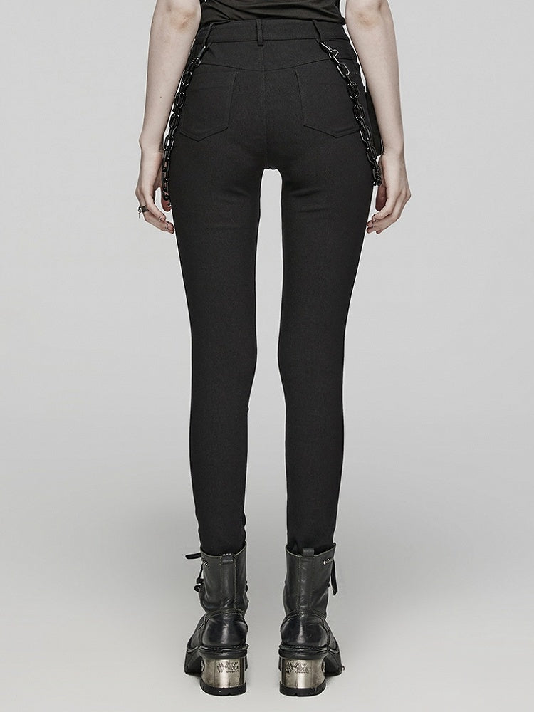 Black Punk 3D Pocket Trousers