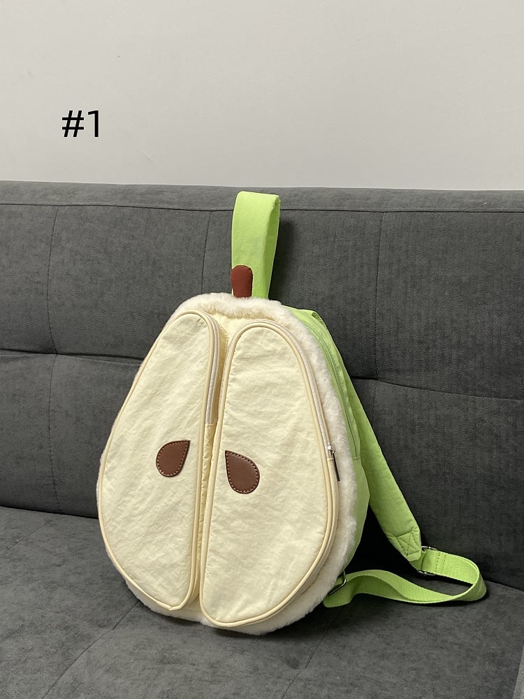 Green&White Cute Pear-shaped Backpack Ita Bag
