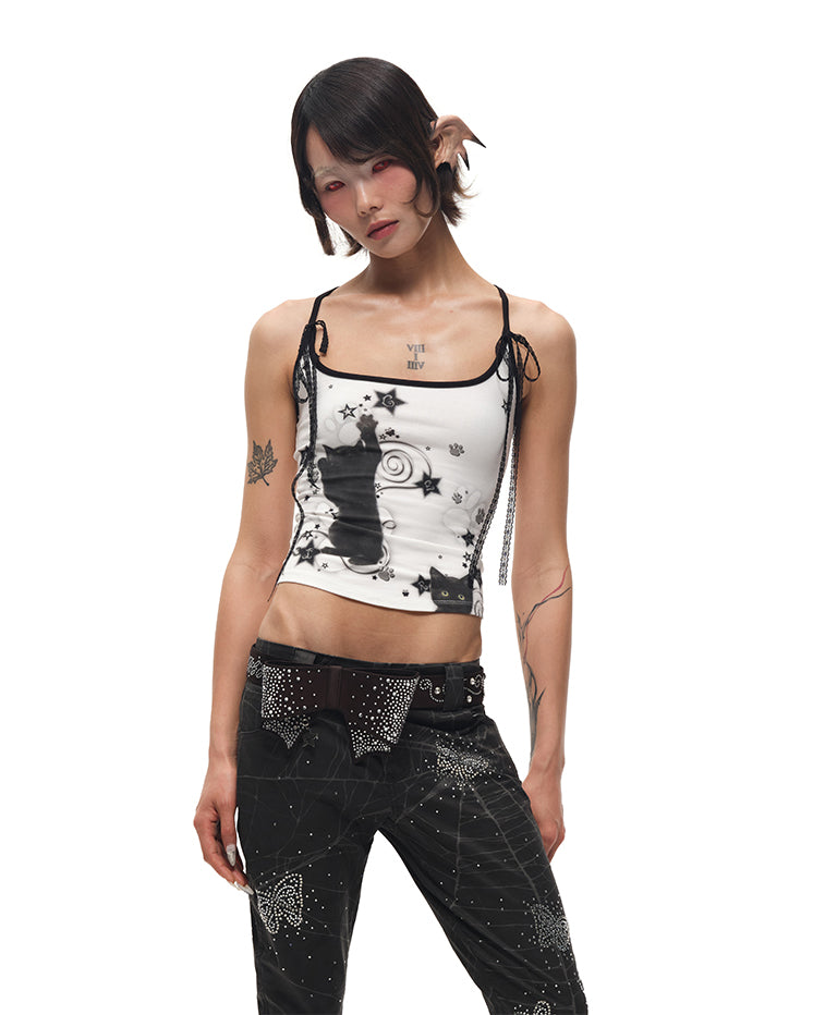 Pink/Black Big Bow Stud Details Rhinestones Embellished Waist Belt