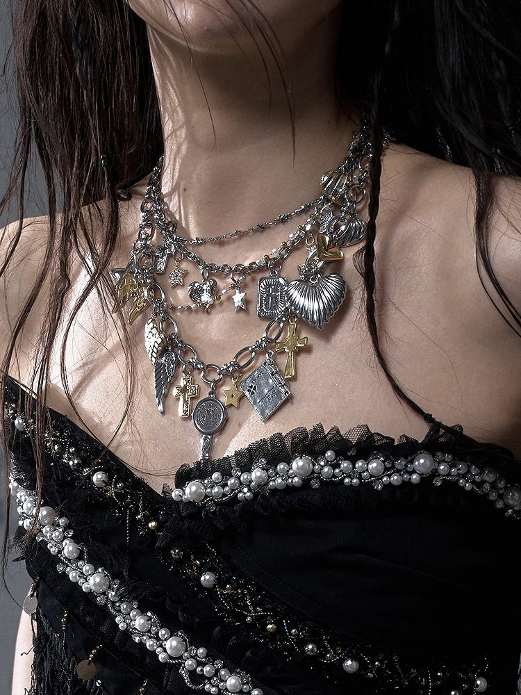 6 Options Punk Cross Charm Necklace/Waist Chain