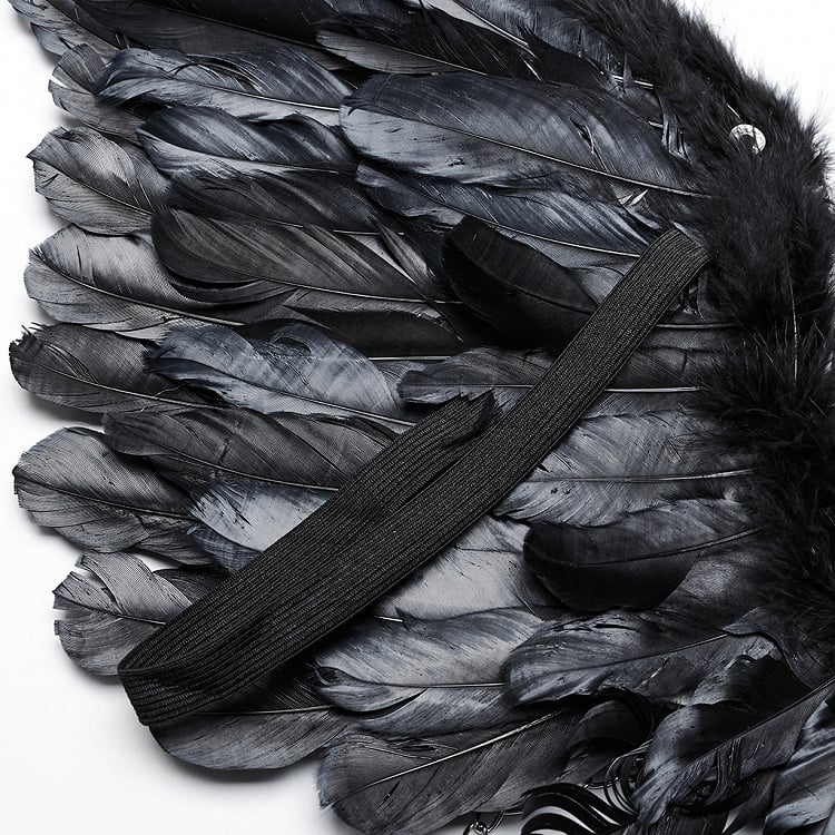 Black Punk Feather Wing Harness