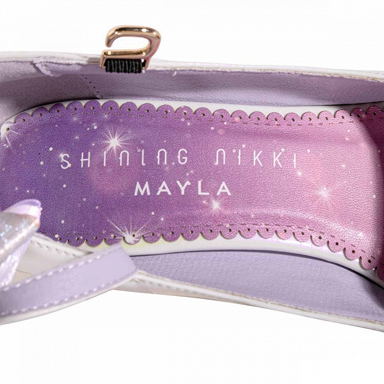 Star Dream White High Heels Bow at Back
