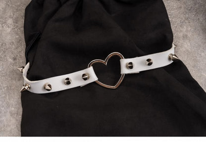 Pins and Studs Decorated Black and White Bowknots Gothic Leg Warmers