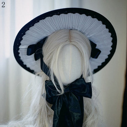 4 Options Black Gothic Lolita Hat