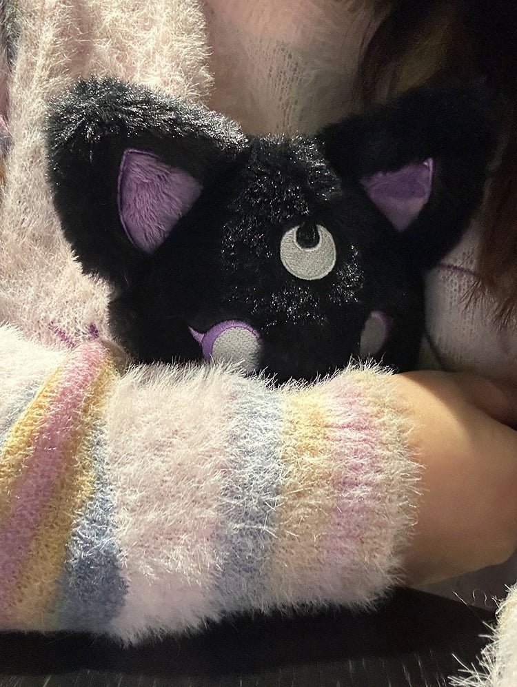 Black and Purple Gothic Magic Kitty Plushie