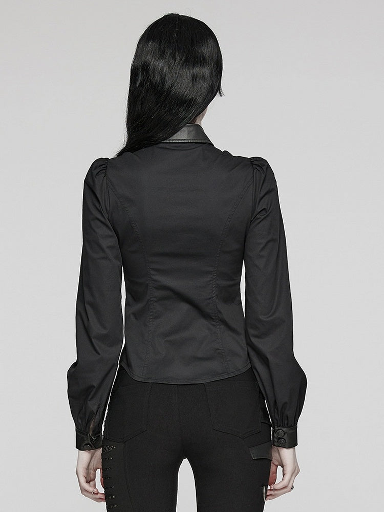 Black Punk Sexy Hollow Shirt