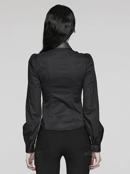 Black Punk Sexy Hollow Shirt