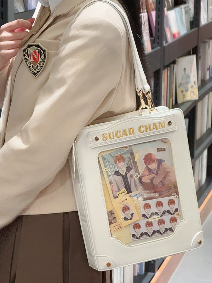 White Letter Decorated Ita Bag