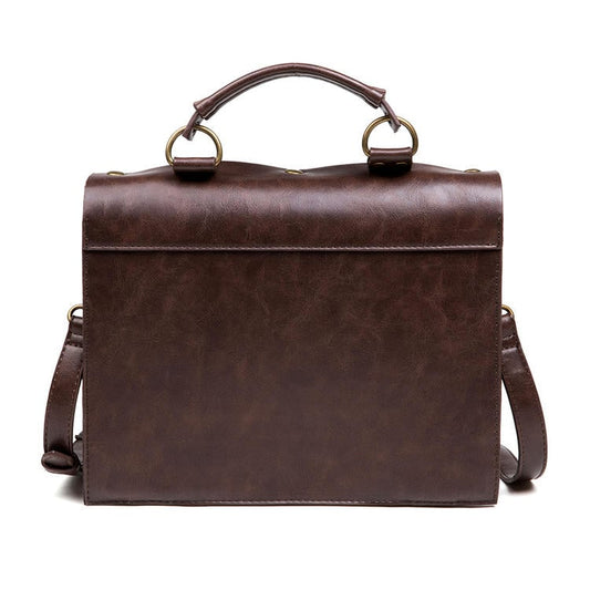 Steampunk Gears Decorated Coffee Crossbody Shoulder Bag