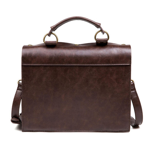 Steampunk Gears Decorated Coffee Crossbody Shoulder Bag