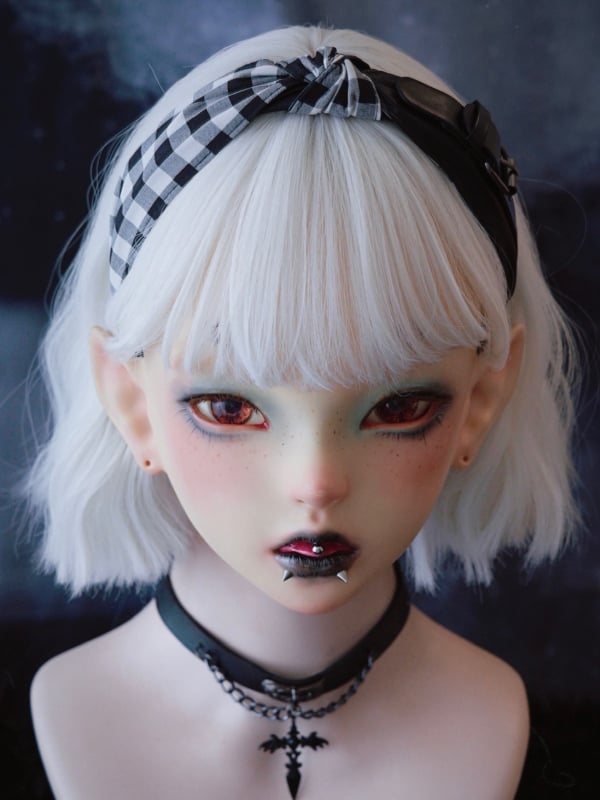 Black Gothic Plaid Pattern Buckle Decorated KC