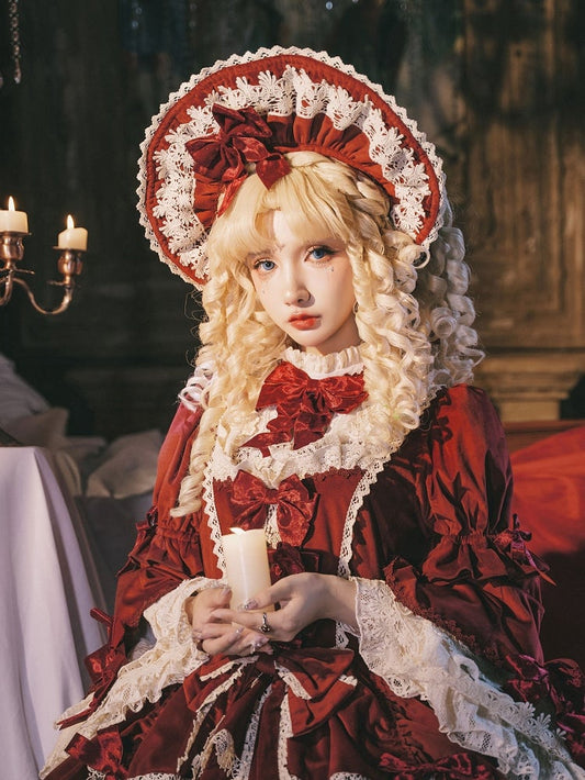 Black / Red / Blue / Pink / Purple / Cream / Green Bonnet