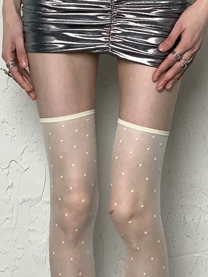 7 Options Y2K Polka-dot Pattern Overknee Stockings