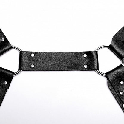 Black Punk PU Harness