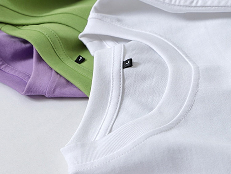 Black/White Round Neck Cyberpunk T-shirt