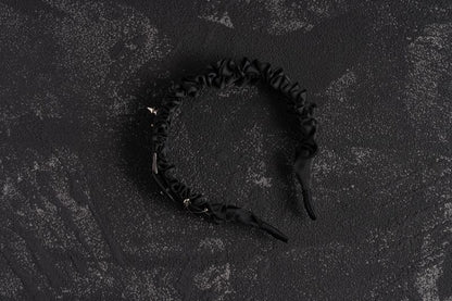 Stud Detail Black Gothic Ruffle KC