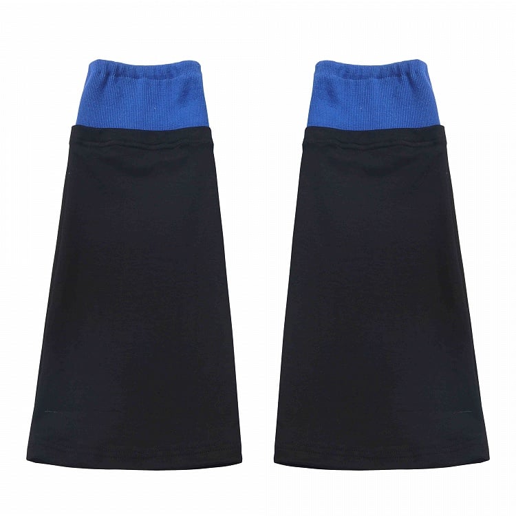 Black and Dark Blue Leg Warmers