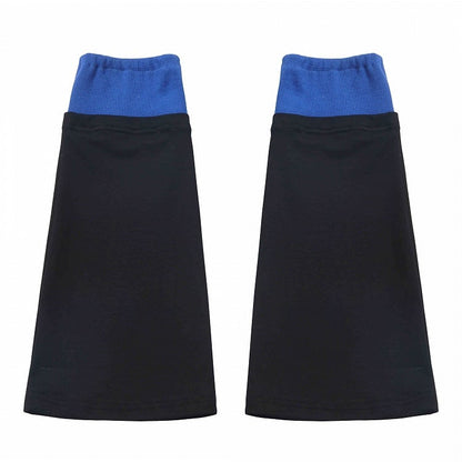 Black and Dark Blue Leg Warmers